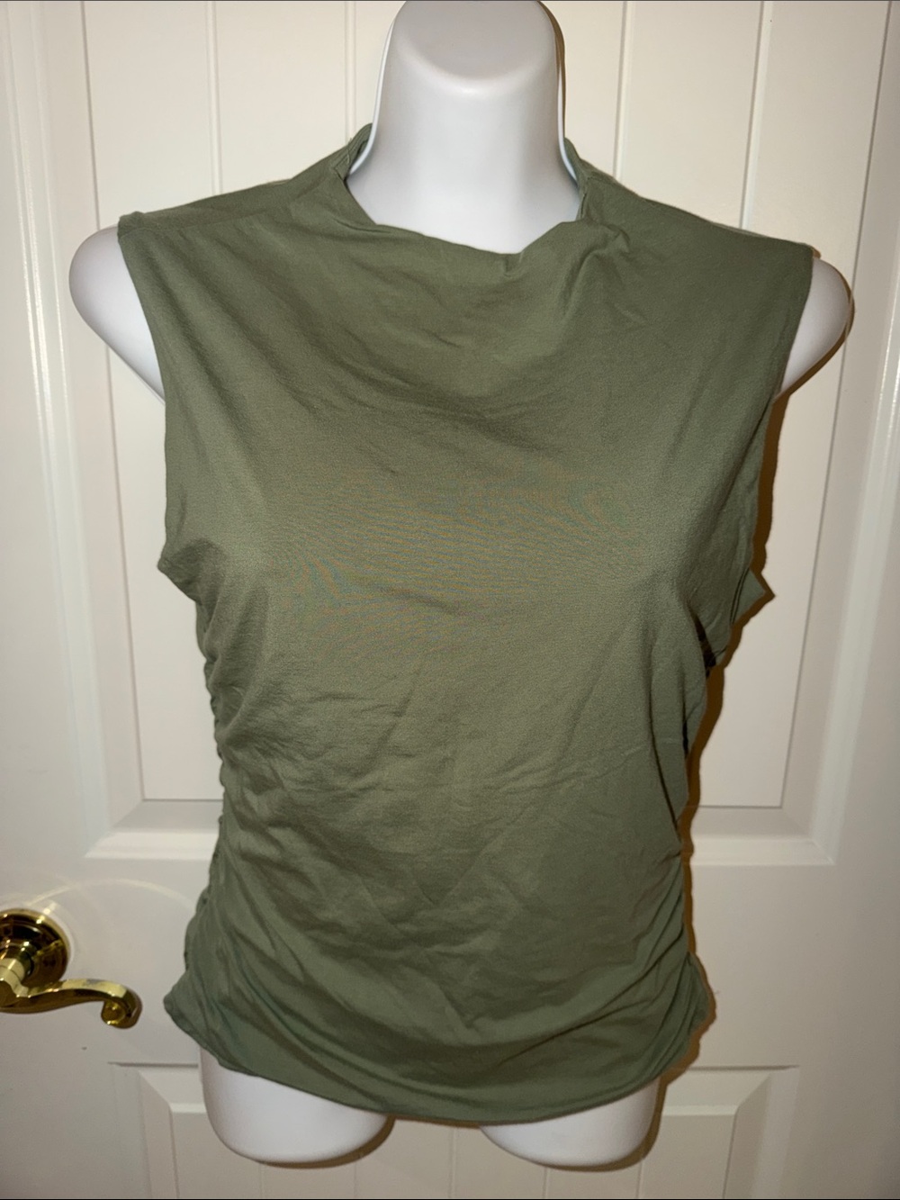 NWOT Rebecca Minkoff Olive Sleeveless Crewneck Tank